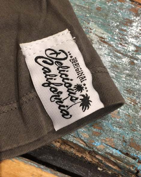 '100% Pure' Pinup Design Branded T-Shirt - Delicious California