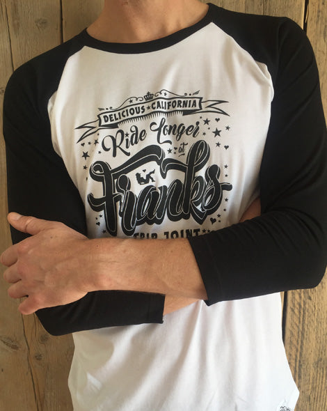Baseball Tee - Franks Strip Joint (UNISEX) - Delicious California