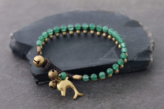 Jade Petite Macrame 2 Row Woven Bracelet - Delicious California