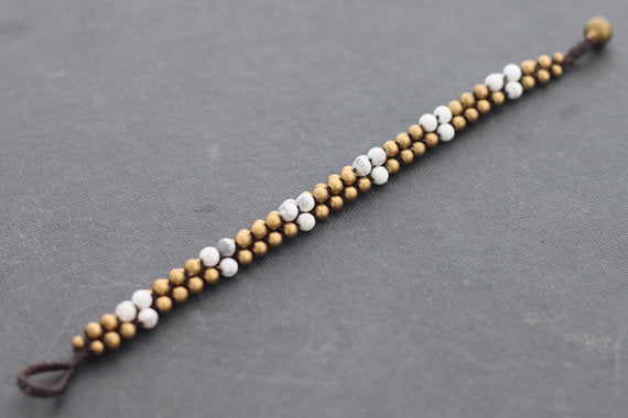 Bracelet Mala Howlite Beaded - Delicious California