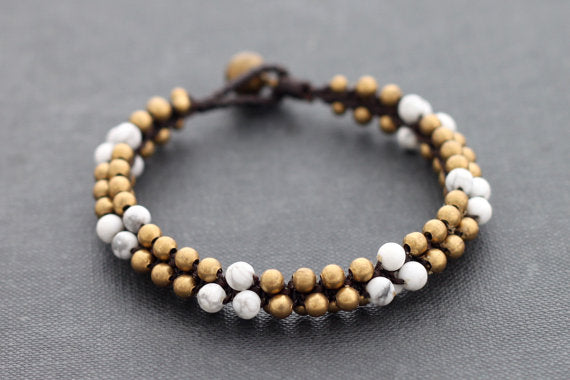Bracelet Mala Howlite Beaded - Delicious California