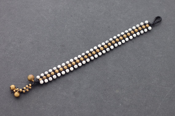 White Summer Beaded Bracelet - Delicious California