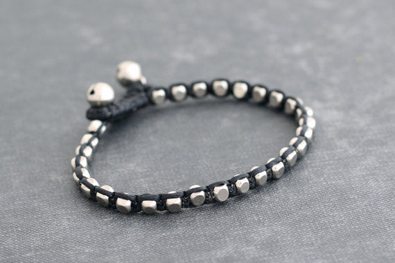 Men Basic Cube Silver Bracelet - Delicious California