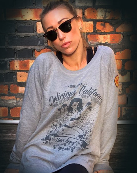 Sweatshirt (100% Organic) - Love Slow - Delicious California