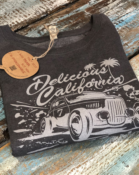 Sweatshirt (100% Recycled) - Straight To Hell In A Fast Car! - Delicious California