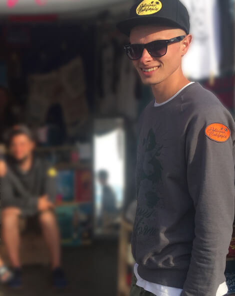 Sweatshirt (100% Recycled) - 100% Pure Pinup Design - Delicious California