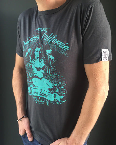 Love Slow T-Shirt - Mens Bamboo Jersey Tee - Delicious California