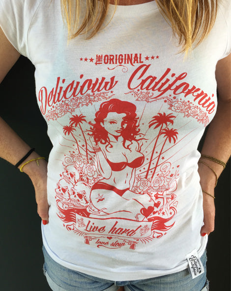 'Love Slow' Design - Women's Bamboo T-Shirt - Delicious California