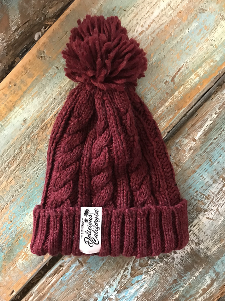 Delicious California Pom-Pom Beanies - Delicious California