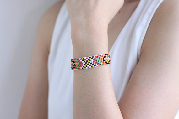 White African Ethnic Macrame Friendship Bracelet - Delicious California