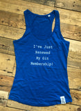 Yoga Vest - 'I've Just Renewed My Gin Membership!' - Delicious California