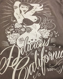 '100% Pure' Pinup Design Branded T-Shirt - Delicious California