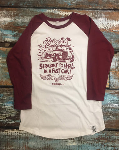 Baseball Tee - Hell In A Fast Car (UNISEX)