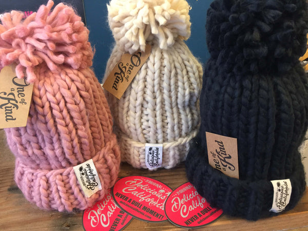 Delicious California 'CHUNKY' Pom-Pom Beanie - Delicious California