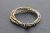 Grey Brass Stud Bracelet - Delicious California