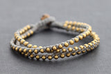 Grey Brass Stud Bracelet - Delicious California