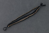 Black Rose Gold Beaded Bracelet/Wristband (Unisex) - Delicious California