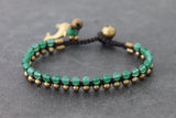 Jade Petite Macrame 2 Row Woven Bracelet - Delicious California
