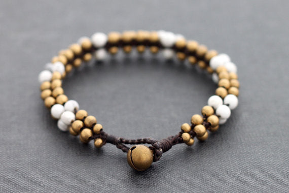 Bracelet Mala Howlite Beaded - Delicious California