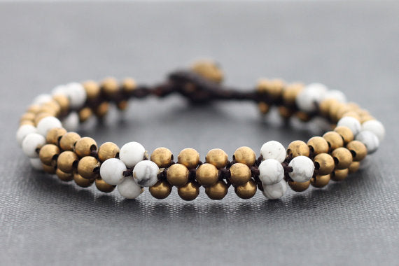Bracelet Mala Howlite Beaded - Delicious California