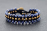 Sodalite Beaded Band Bracelet - Delicious California