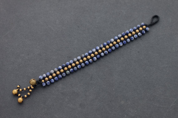 Sodalite Beaded Band Bracelet - Delicious California