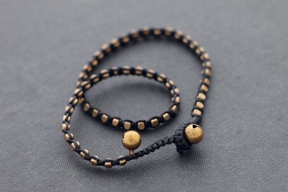 Black Brass Basic Double Wrap Bracelet - Delicious California