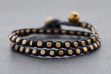Black Brass Basic Double Wrap Bracelet - Delicious California