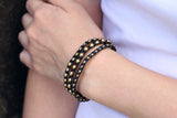 Rocker Brass Beaded Bracelet - Delicious California