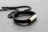 Nylon cord bracelet with silver bullet (Unisex) - Delicious California