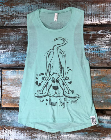 'Down Dog' Yoga vest top