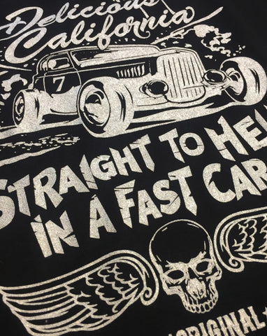 'Straight To Hell In A Fast Car' Graphic T-Shirt