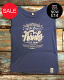 Women's Sleeveless Graphic T-Shirt- 'Franks Strip Joint' - Delicious California