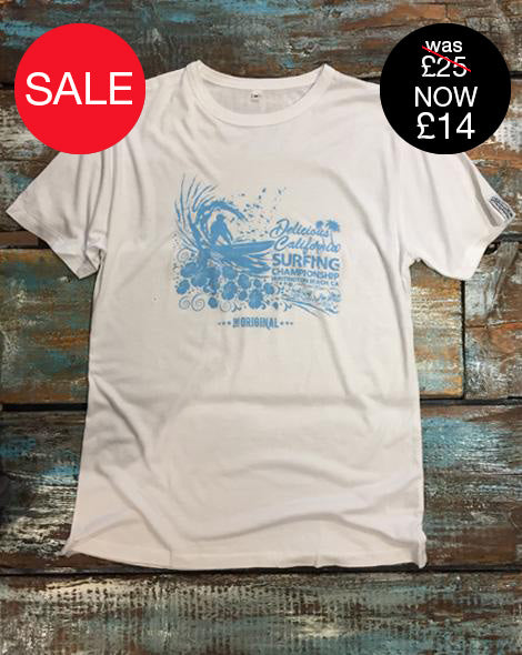 Huntington Beach Surf Comp - Mens Bamboo Jersey Tee - Delicious California