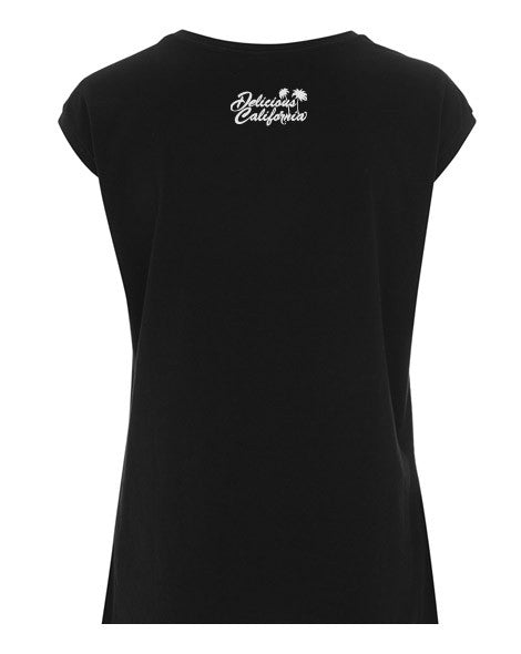 Women's Graphic T-Shirt - 'Love Slow' pinup/tattoo design - Delicious California