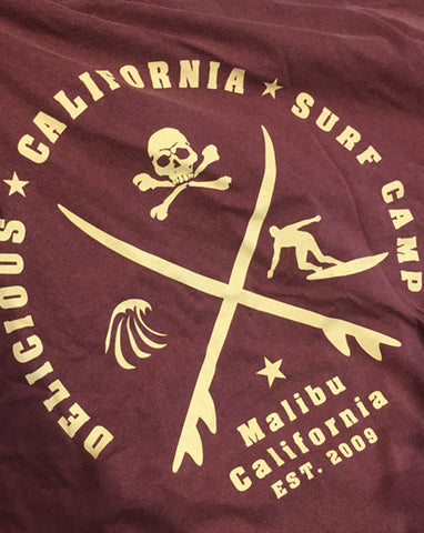 'Delicious California' Surf Camp' Graphic T-Shirt