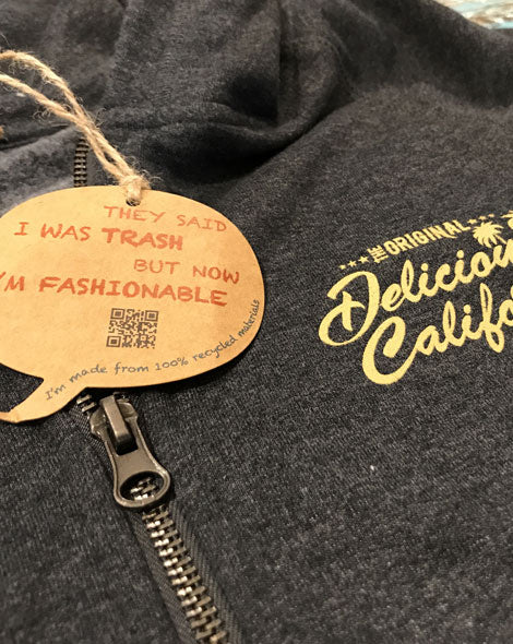 Surf Camp Zip-Up Hoody - [100% Recycled] - Delicious California