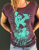 '100% Pure' Design - Women's Bamboo Fitted T-Shirt - Delicious California