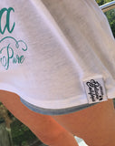 Women's Sleeveless Graphic T-Shirt - '100% Pure' - Delicious California