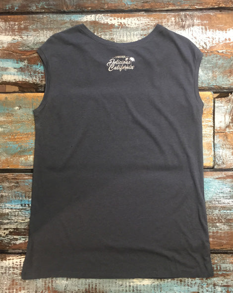 Women's Graphic T-Shirt - 'Love Slow' pinup/tattoo design - Delicious California