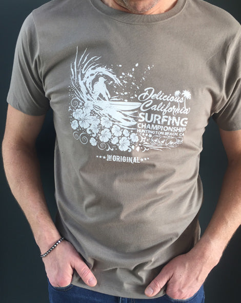 Huntington Beach Surf Comp - T-Shirt (Mens) - Delicious California