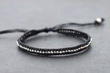 Black Beaded Adjustable Bracelet - Delicious California