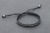 Black Beaded Adjustable Bracelet - Delicious California