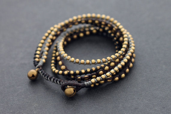 Boho Rock Warp Brass Bracelet - Delicious California