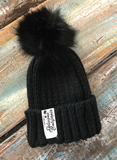 Delicious California Faux Fur Pom-Pom Beanies - Delicious California