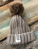 Delicious California Faux Fur Pom-Pom Beanies - Delicious California