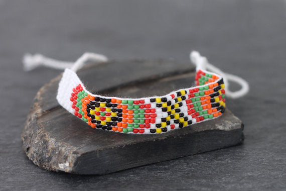 White African Ethnic Macrame Friendship Bracelet - Delicious California